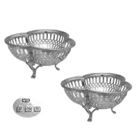 Pair of Silver  Sweet Dishes 1921